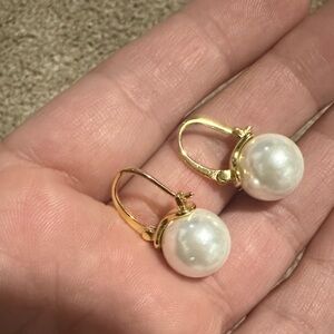 925 Faux Pearl Drop Earrings